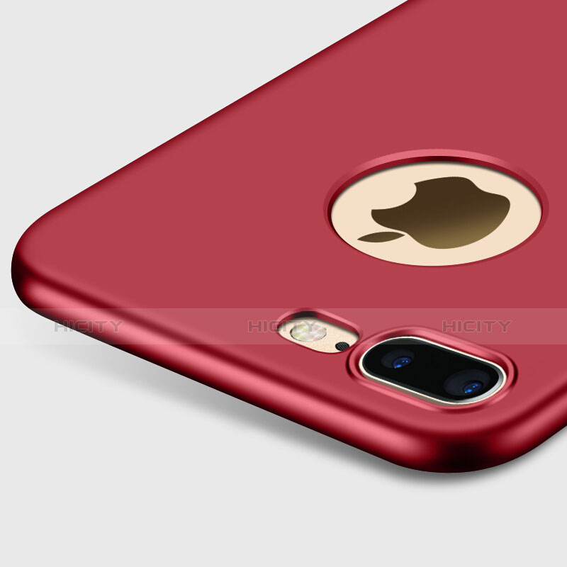 Handyhülle Hülle Kunststoff Schutzhülle Matt Loch für Apple iPhone 7 Plus Rot Plus