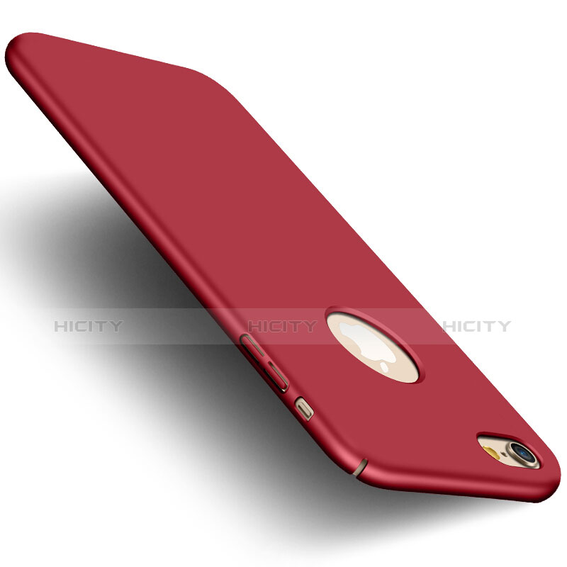 Handyhülle Hülle Kunststoff Schutzhülle Matt Loch mit Fingerring Ständer für Apple iPhone 6 Plus Rot