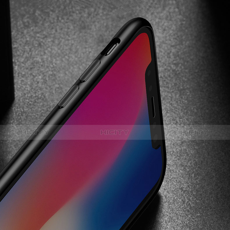 Handyhülle Hülle Kunststoff Schutzhülle Matt M01 für Apple iPhone X Schwarz