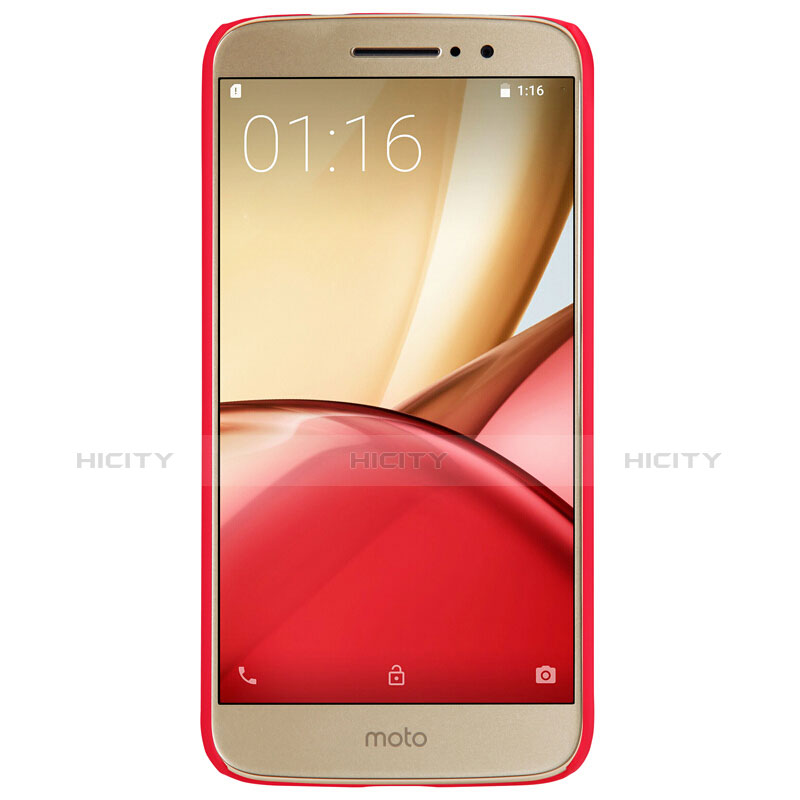 Handyhülle Hülle Kunststoff Schutzhülle Matt M01 für Motorola Moto M XT1662 Rot