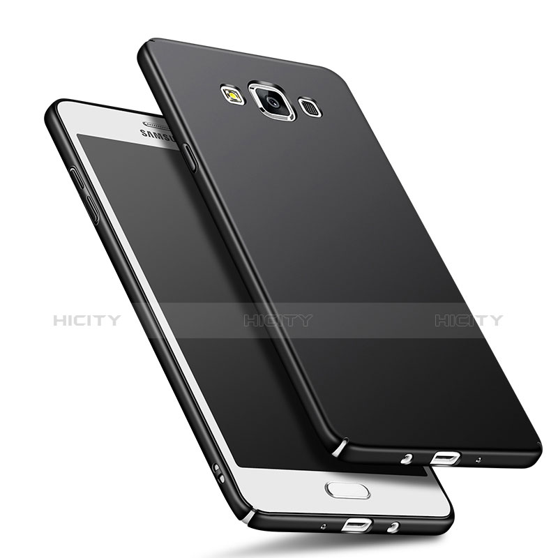 Handyhülle Hülle Kunststoff Schutzhülle Matt M01 für Samsung Galaxy A7 Duos SM-A700F A700FD Schwarz