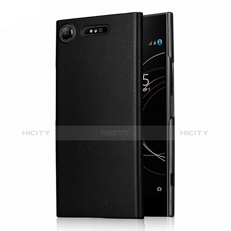 Handyhülle Hülle Kunststoff Schutzhülle Matt M01 für Sony Xperia XZ1 Schwarz