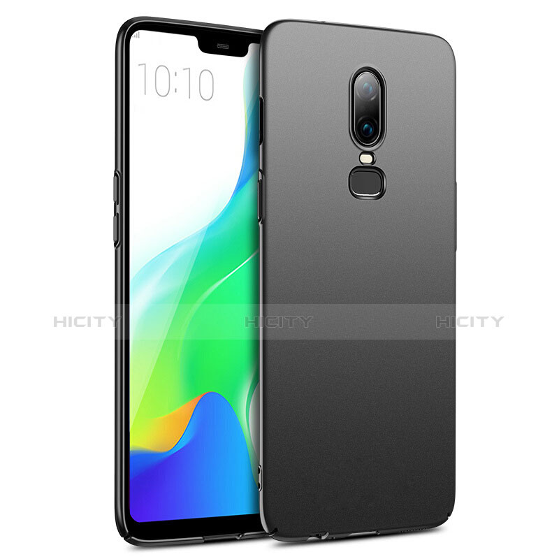 Handyhülle Hülle Kunststoff Schutzhülle Matt M02 für OnePlus 6 Schwarz Plus