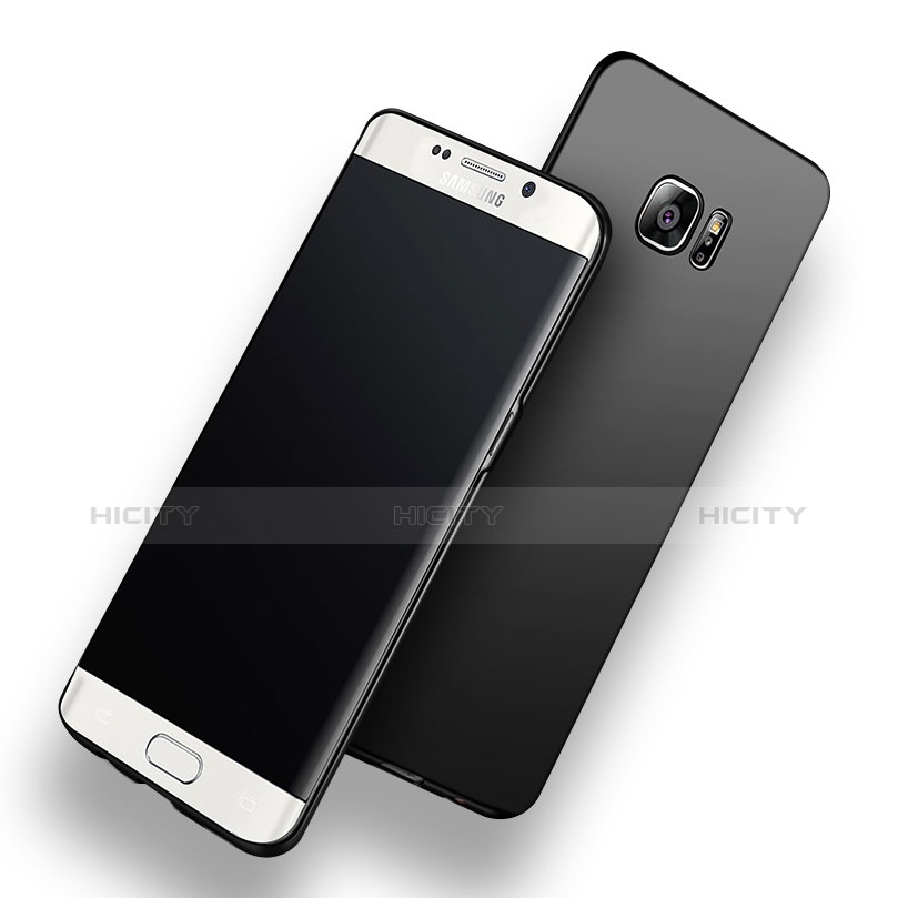 Handyhülle Hülle Kunststoff Schutzhülle Matt M02 für Samsung Galaxy S6 Edge+ Plus SM-G928F Schwarz