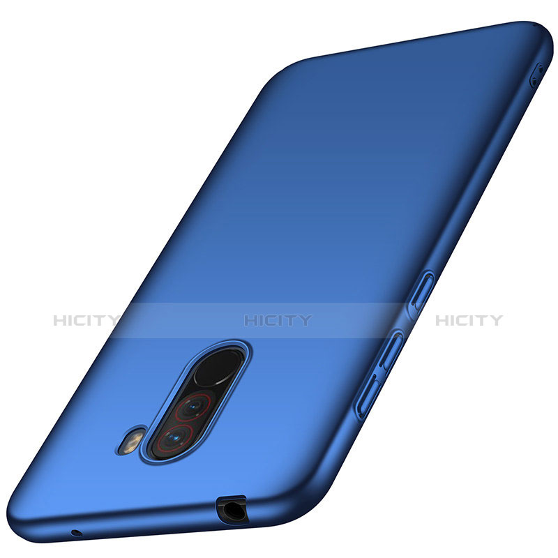 Handyhülle Hülle Kunststoff Schutzhülle Matt M02 für Xiaomi Pocophone F1 Blau