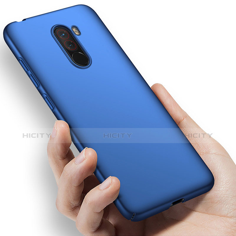 Handyhülle Hülle Kunststoff Schutzhülle Matt M02 für Xiaomi Pocophone F1 Blau