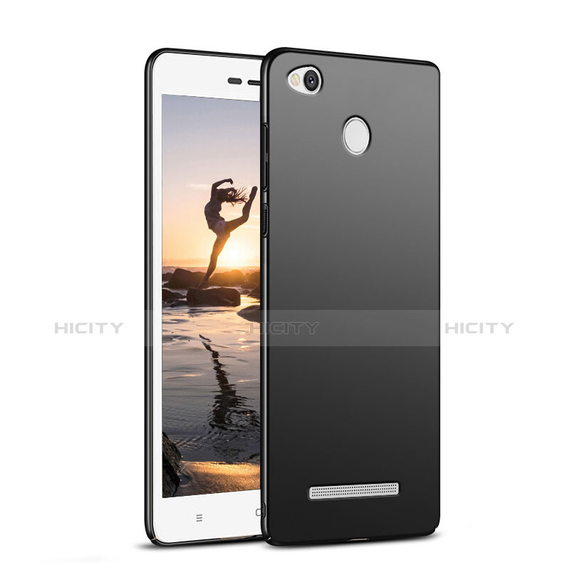 Handyhülle Hülle Kunststoff Schutzhülle Matt M02 für Xiaomi Redmi 3 High Edition Schwarz