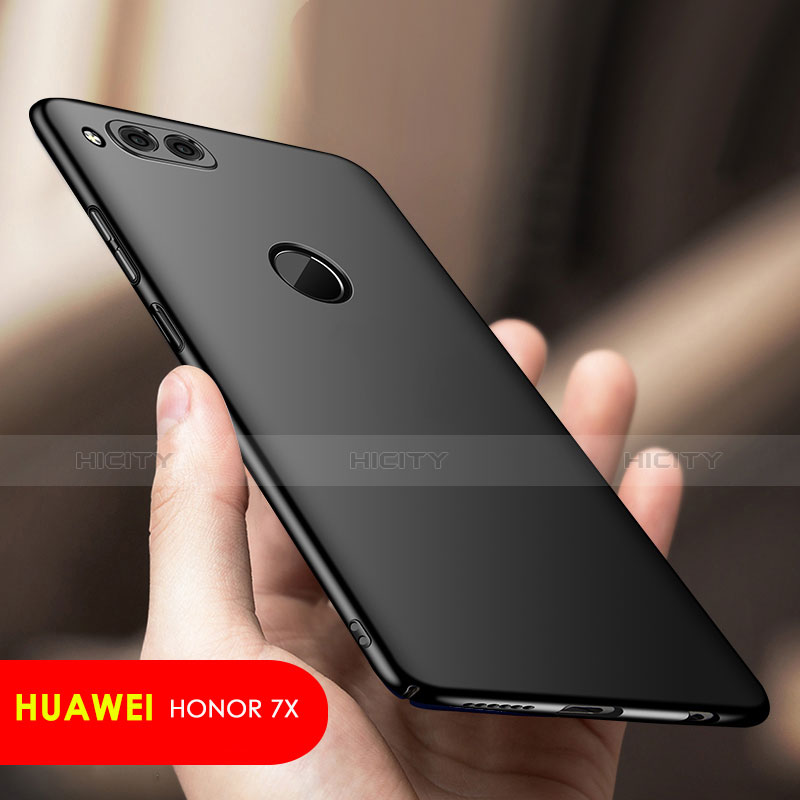 Handyhülle Hülle Kunststoff Schutzhülle Matt M03 für Huawei Honor 7X Schwarz