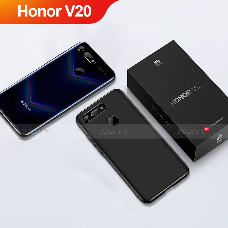 Handyhülle Hülle Kunststoff Schutzhülle Matt M03 für Huawei Honor V20 Schwarz