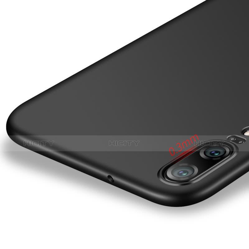 Handyhülle Hülle Kunststoff Schutzhülle Matt M03 für Huawei P20 Schwarz