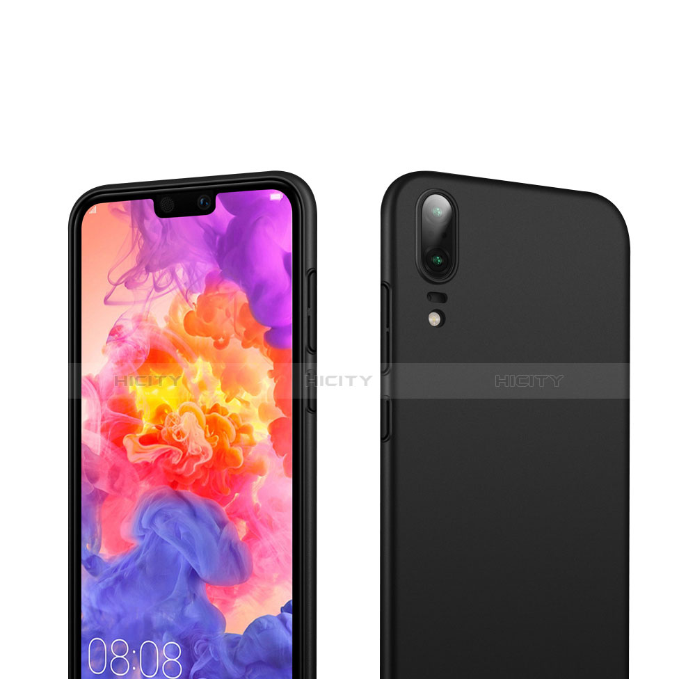 Handyhülle Hülle Kunststoff Schutzhülle Matt M03 für Huawei P20 Schwarz