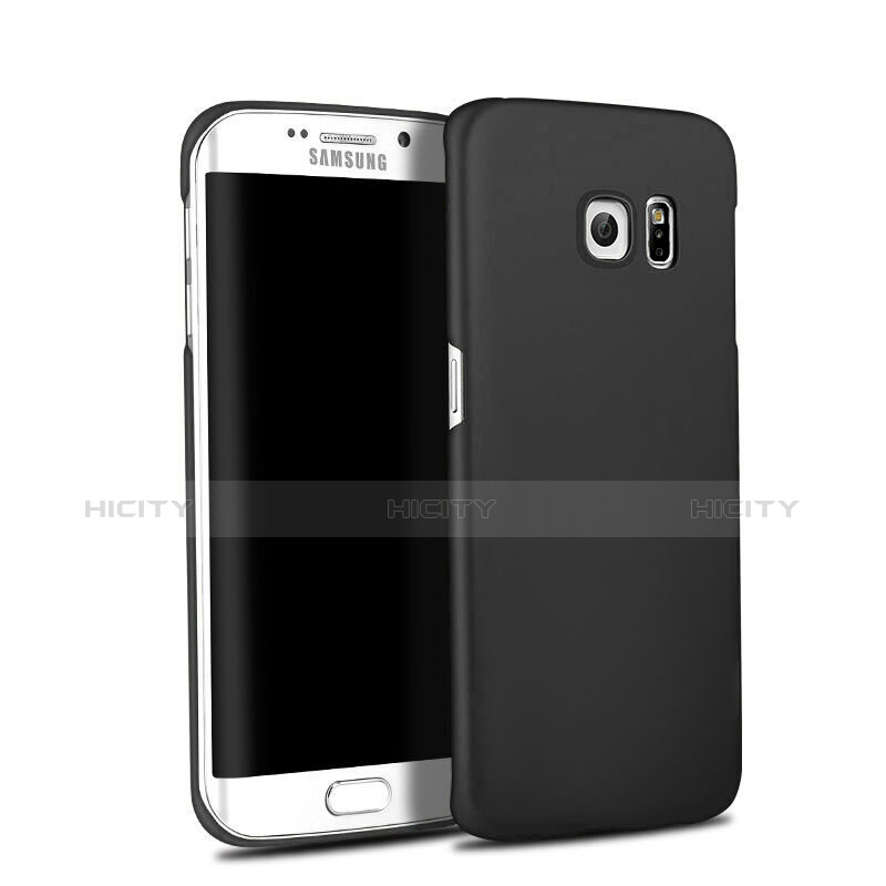 Handyhülle Hülle Kunststoff Schutzhülle Matt M03 für Samsung Galaxy S6 Edge+ Plus SM-G928F Schwarz