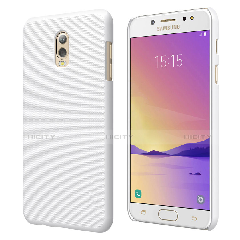 Handyhülle Hülle Kunststoff Schutzhülle Matt M04 für Samsung Galaxy C7 (2017) Weiß