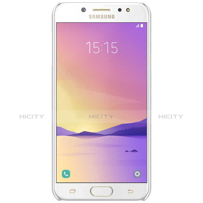 Handyhülle Hülle Kunststoff Schutzhülle Matt M04 für Samsung Galaxy C7 (2017) Weiß