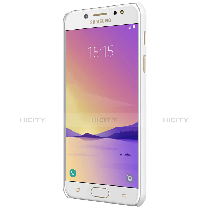 Handyhülle Hülle Kunststoff Schutzhülle Matt M04 für Samsung Galaxy C7 (2017) Weiß