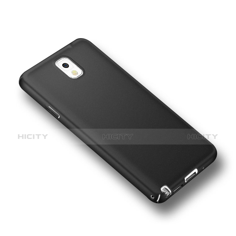 Handyhülle Hülle Kunststoff Schutzhülle Matt M04 für Samsung Galaxy Note 3 N9000 Schwarz