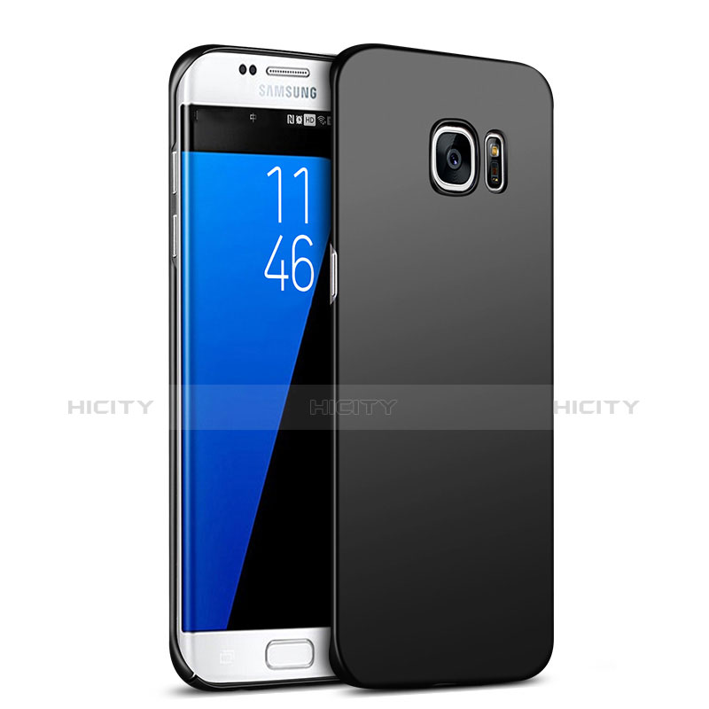 Handyhülle Hülle Kunststoff Schutzhülle Matt M05 für Samsung Galaxy S7 Edge G935F Schwarz Plus