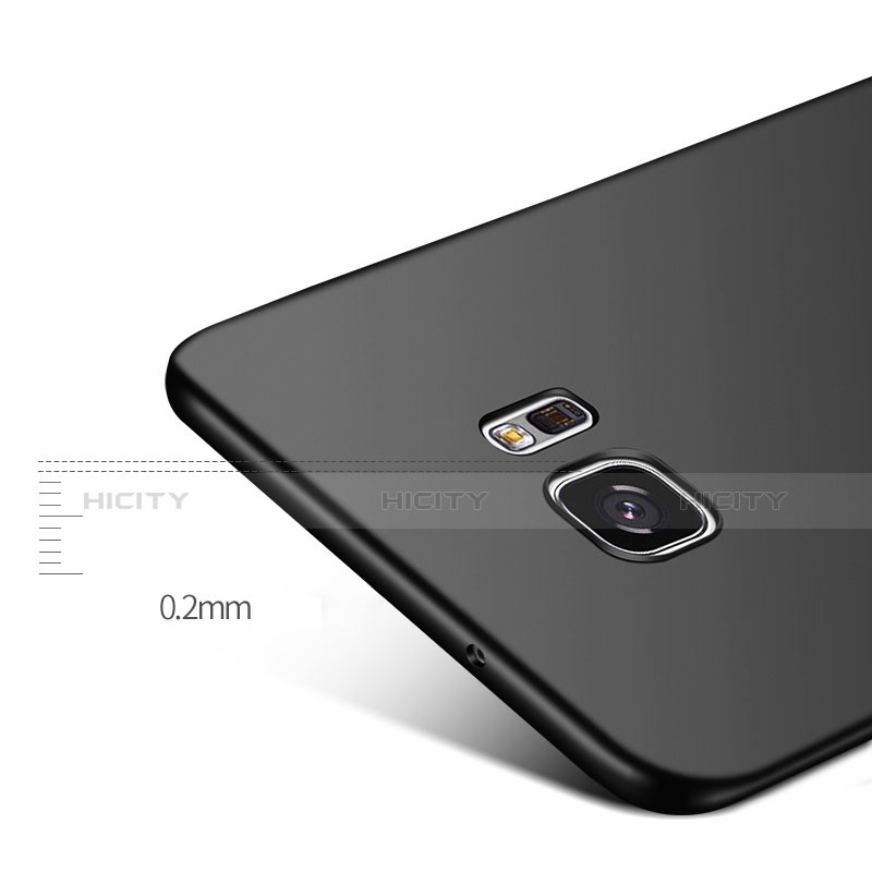 Handyhülle Hülle Kunststoff Schutzhülle Matt M05 für Samsung Galaxy S7 Edge G935F Schwarz groß