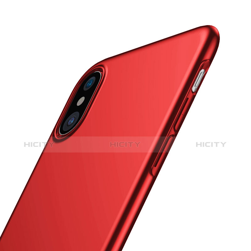 Handyhülle Hülle Kunststoff Schutzhülle Matt M06 für Apple iPhone X Rot groß