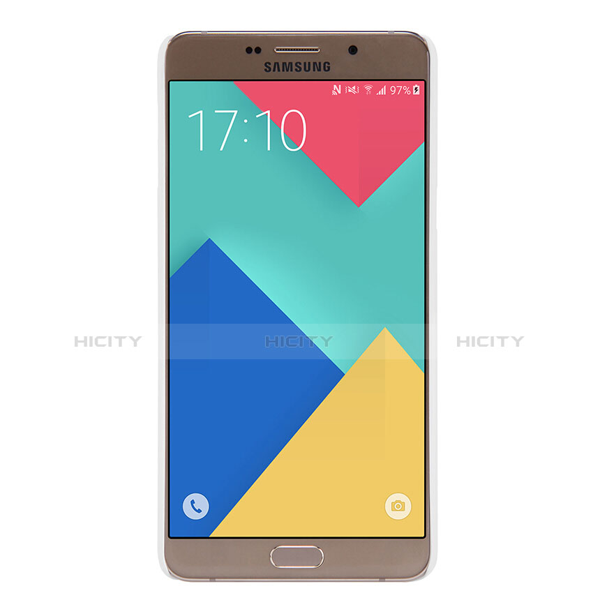 Handyhülle Hülle Kunststoff Schutzhülle Matt M06 für Samsung Galaxy A9 (2016) A9000 Weiß