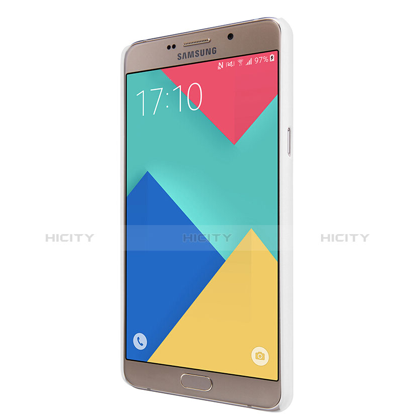 Handyhülle Hülle Kunststoff Schutzhülle Matt M06 für Samsung Galaxy A9 (2016) A9000 Weiß