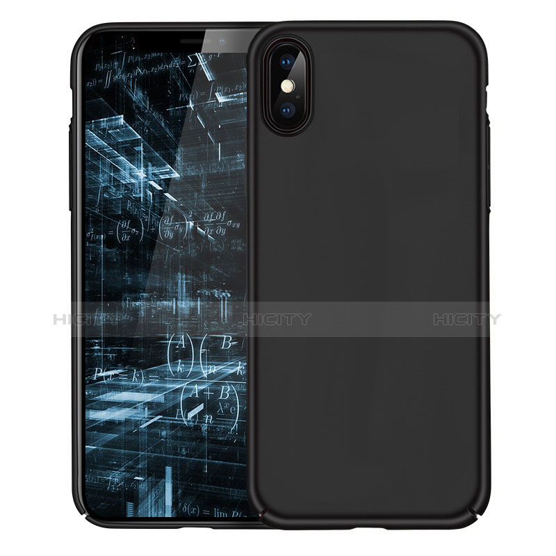 Handyhülle Hülle Kunststoff Schutzhülle Matt M08 für Apple iPhone Xs Schwarz