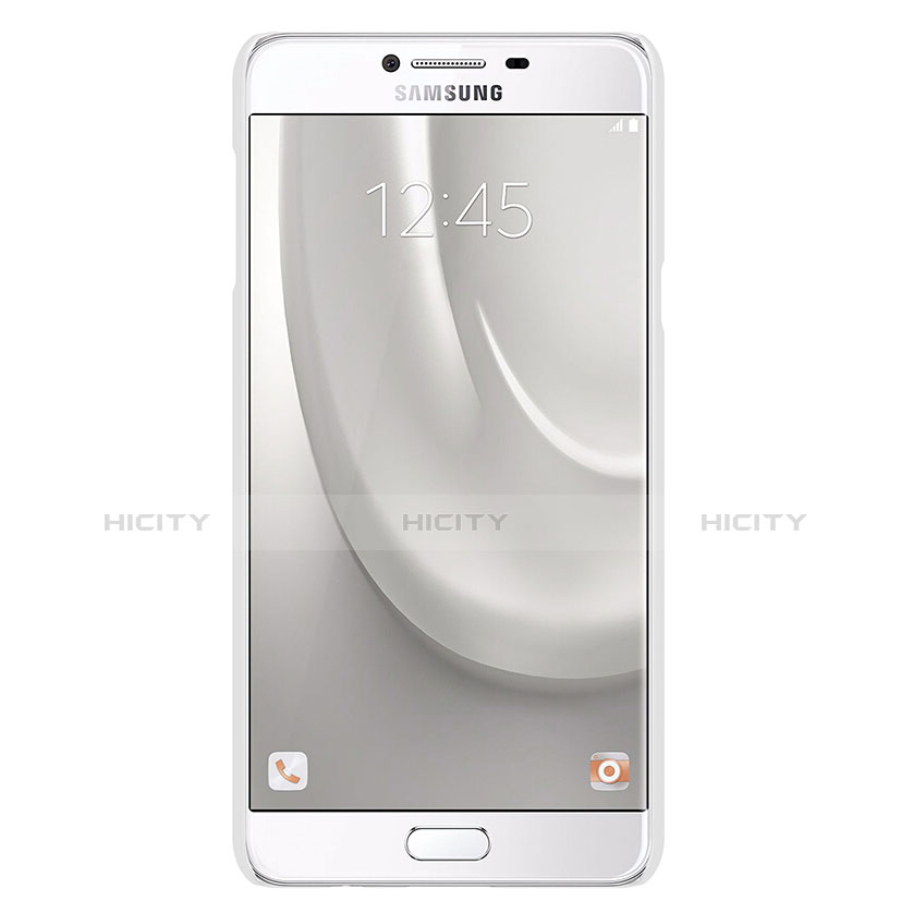 Handyhülle Hülle Kunststoff Schutzhülle Matt M08 für Samsung Galaxy C7 SM-C7000 Weiß