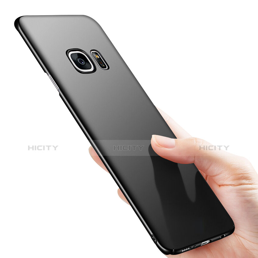 Handyhülle Hülle Kunststoff Schutzhülle Matt M09 für Samsung Galaxy S7 Edge G935F Schwarz