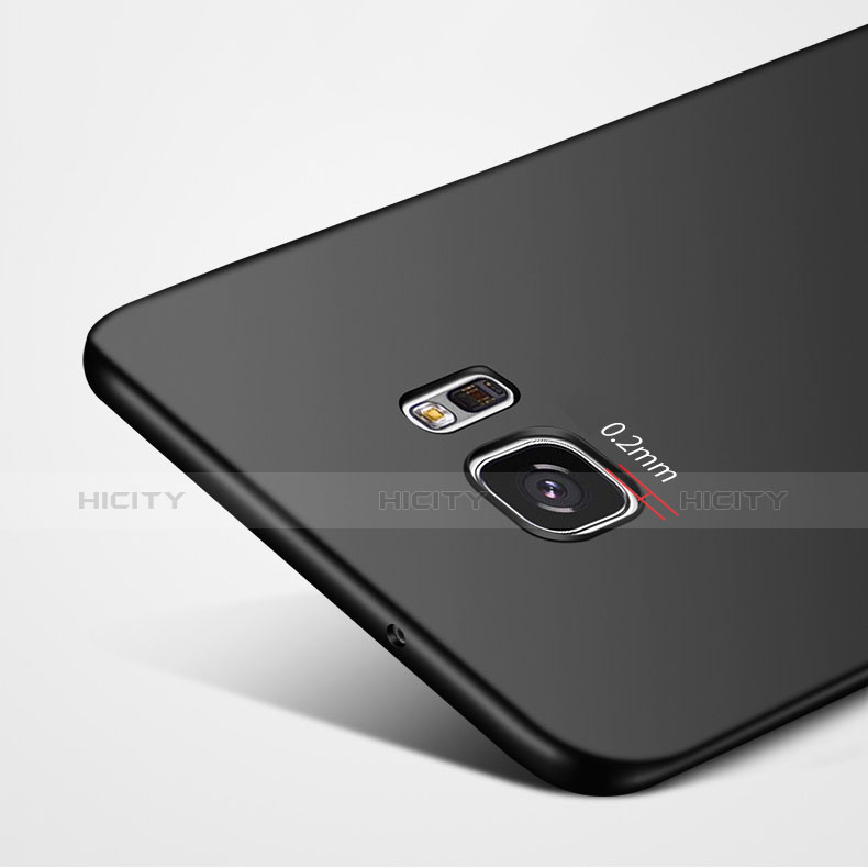 Handyhülle Hülle Kunststoff Schutzhülle Matt M09 für Samsung Galaxy S7 Edge G935F Schwarz