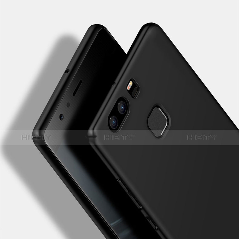 Handyhülle Hülle Kunststoff Schutzhülle Matt M11 für Huawei P9 Plus Schwarz groß