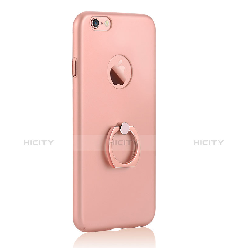 Handyhülle Hülle Kunststoff Schutzhülle Matt mit Fingerring Ständer A02 für Apple iPhone 6 Rosa