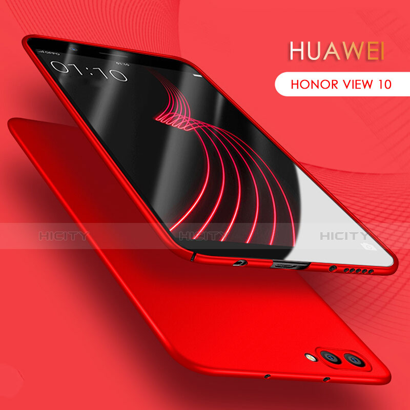 Handyhülle Hülle Kunststoff Schutzhülle Matt mit Fingerring Ständer A03 für Huawei Honor V10 Rot