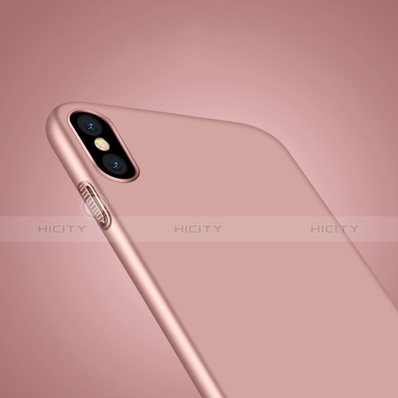 Handyhülle Hülle Kunststoff Schutzhülle Matt mit Fingerring Ständer für Apple iPhone X Rosa