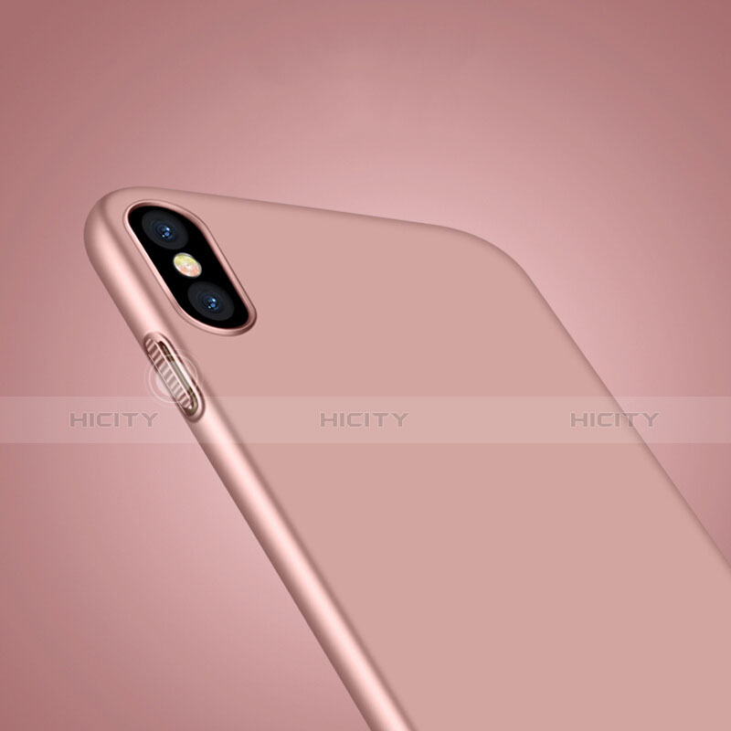 Handyhülle Hülle Kunststoff Schutzhülle Matt mit Fingerring Ständer für Apple iPhone Xs Max Rosa