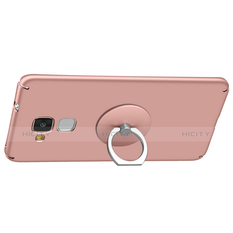 Handyhülle Hülle Kunststoff Schutzhülle Matt mit Fingerring Ständer für Huawei GT3 Rosegold