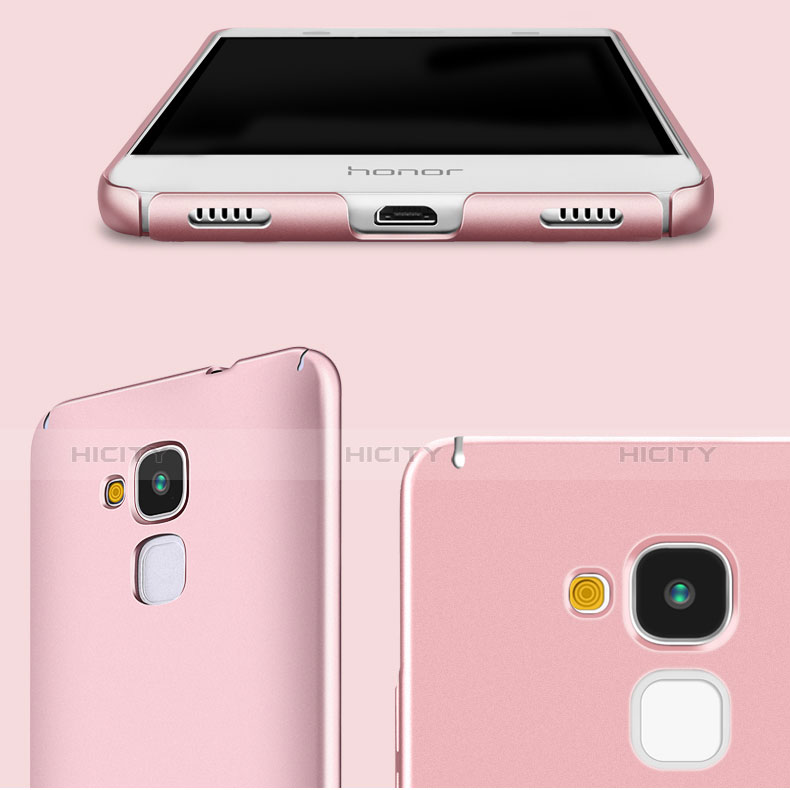 Handyhülle Hülle Kunststoff Schutzhülle Matt mit Fingerring Ständer für Huawei GT3 Rosegold