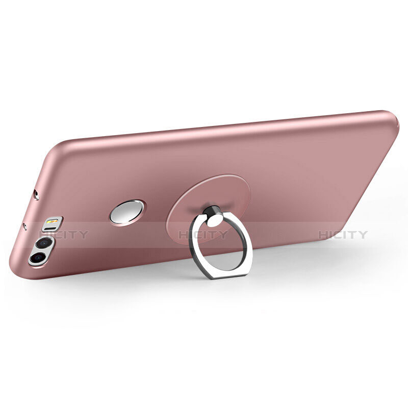 Handyhülle Hülle Kunststoff Schutzhülle Matt mit Fingerring Ständer für Huawei Honor 8 Rosegold