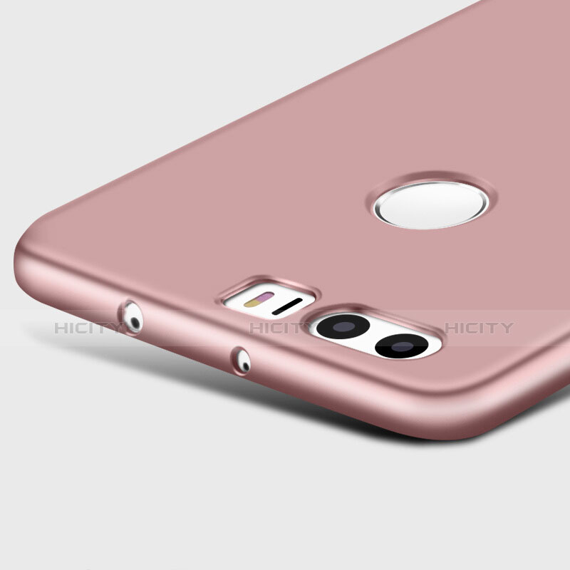 Handyhülle Hülle Kunststoff Schutzhülle Matt mit Fingerring Ständer für Huawei Honor 8 Rosegold