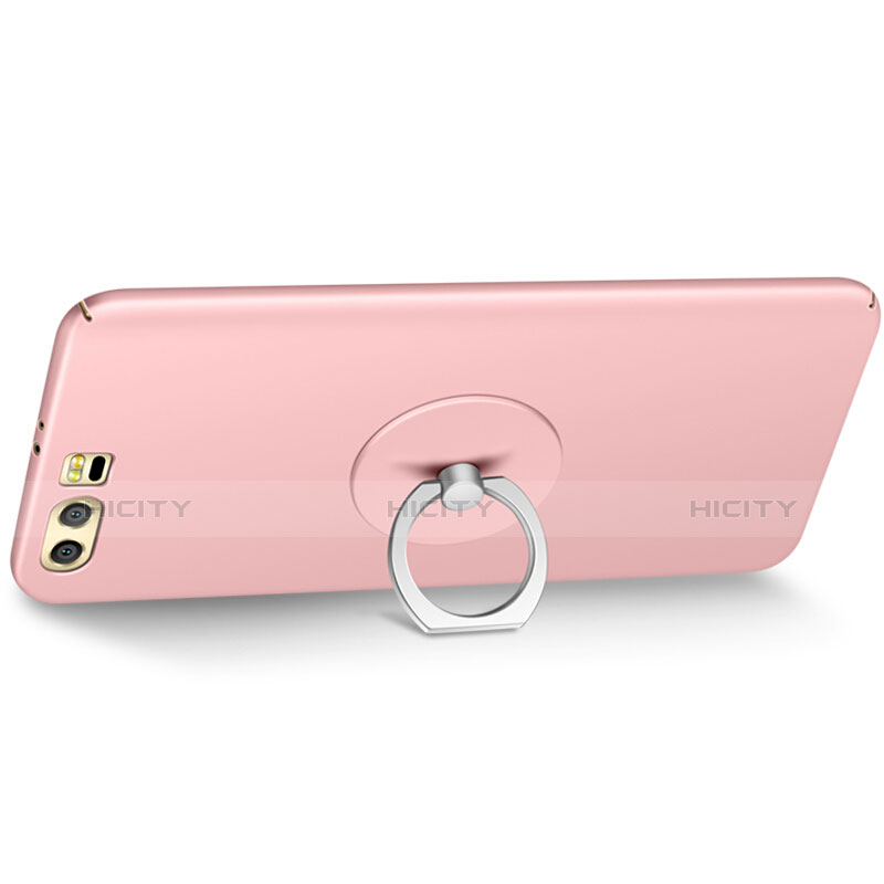 Handyhülle Hülle Kunststoff Schutzhülle Matt mit Fingerring Ständer für Huawei Honor 9 Rosa