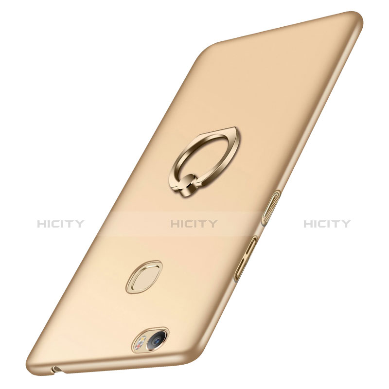 Handyhülle Hülle Kunststoff Schutzhülle Matt mit Fingerring Ständer für Huawei Honor Note 8 Gold