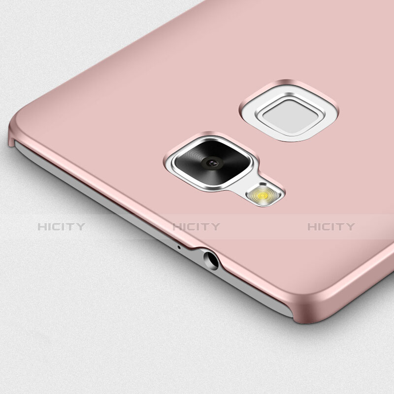 Handyhülle Hülle Kunststoff Schutzhülle Matt mit Fingerring Ständer für Huawei Mate 7 Rosa