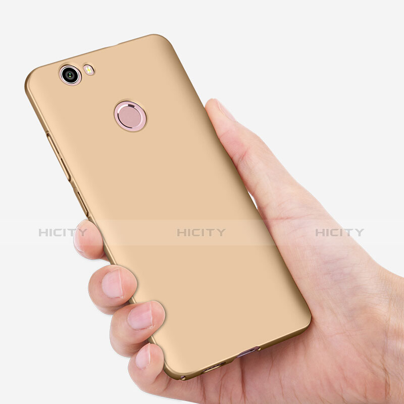 Handyhülle Hülle Kunststoff Schutzhülle Matt mit Fingerring Ständer für Huawei Nova Gold groß