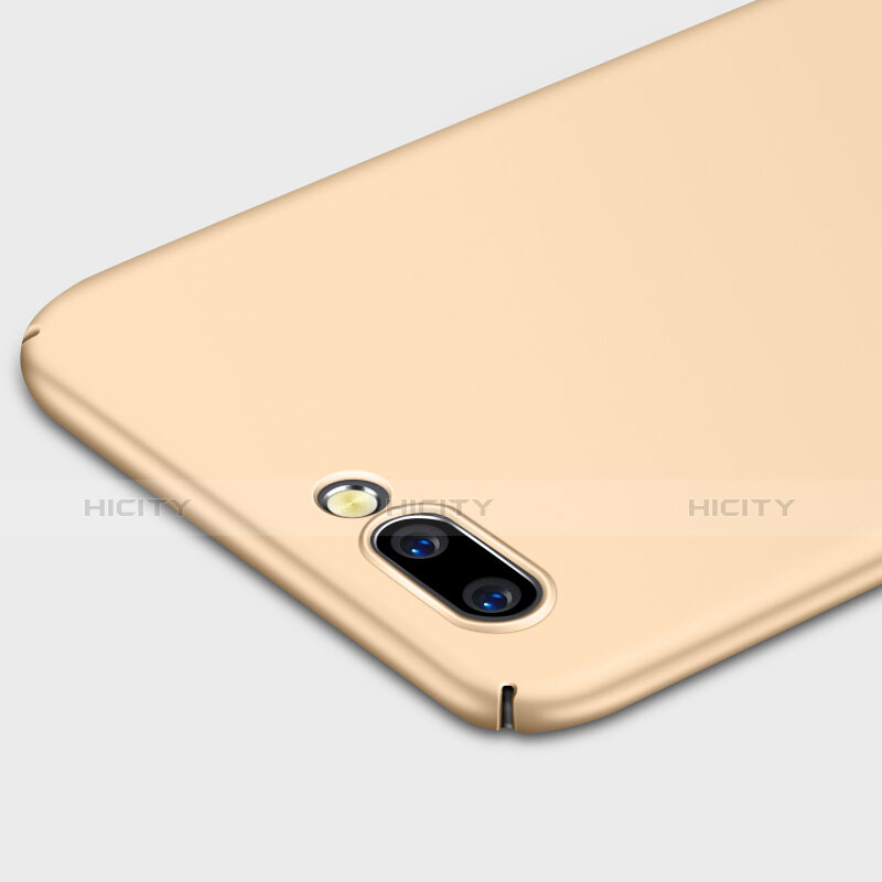 Handyhülle Hülle Kunststoff Schutzhülle Matt mit Fingerring Ständer für OnePlus 5 Gold