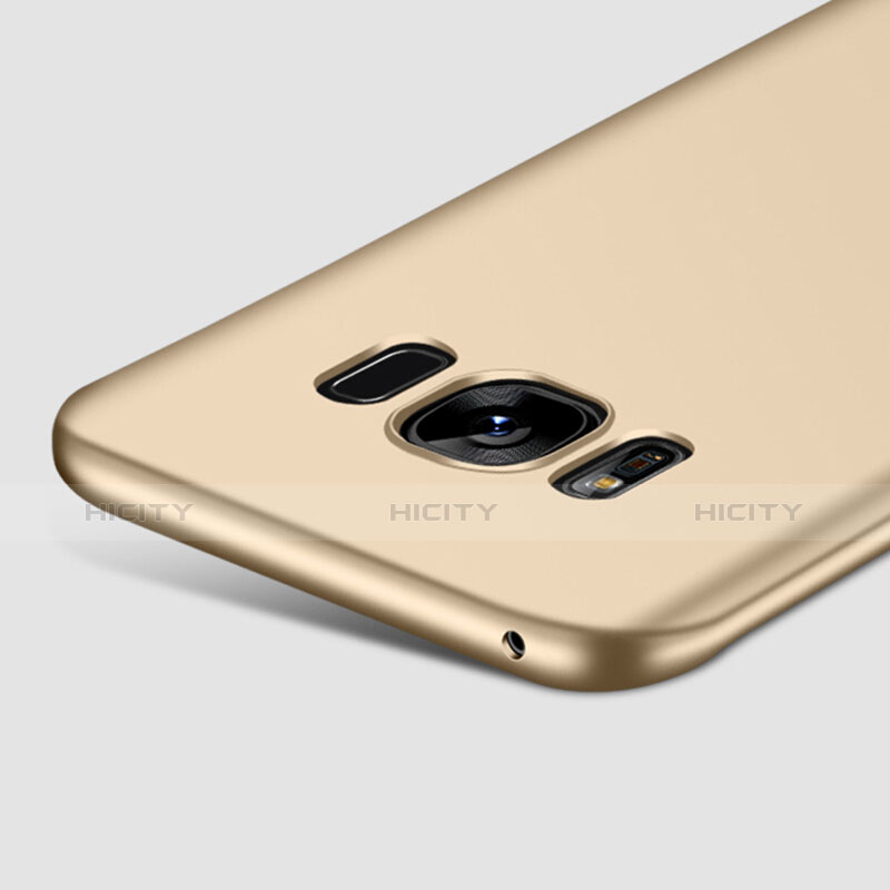 Handyhülle Hülle Kunststoff Schutzhülle Matt mit Fingerring Ständer für Samsung Galaxy S8 Gold