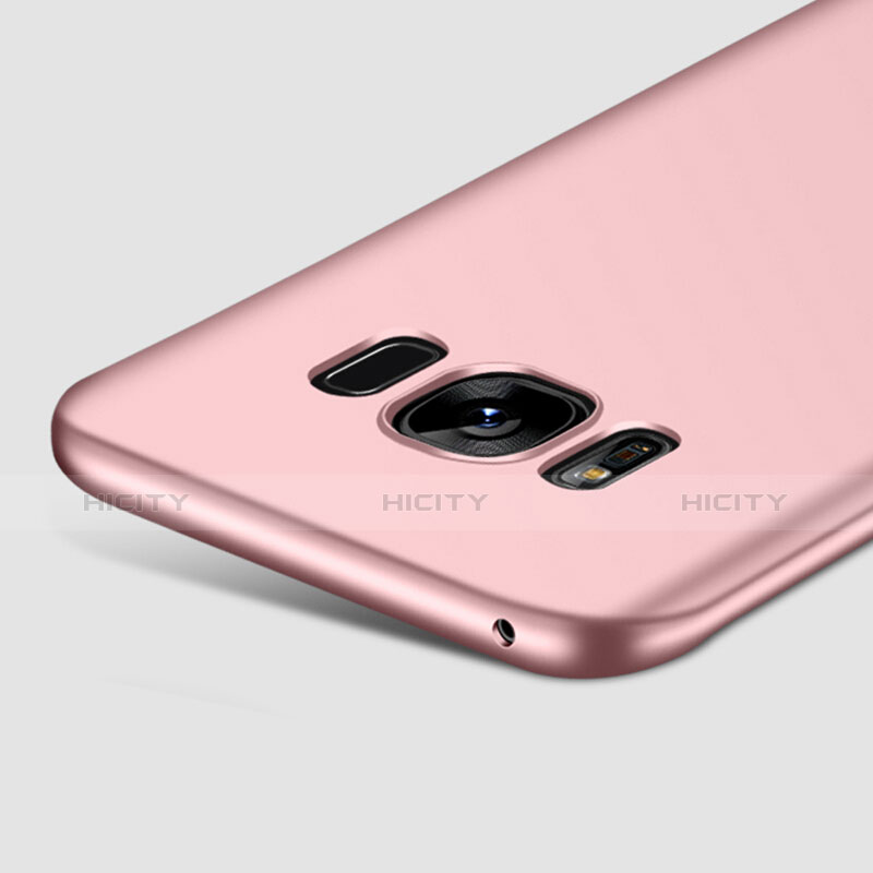 Handyhülle Hülle Kunststoff Schutzhülle Matt mit Fingerring Ständer für Samsung Galaxy S8 Plus Rosa groß