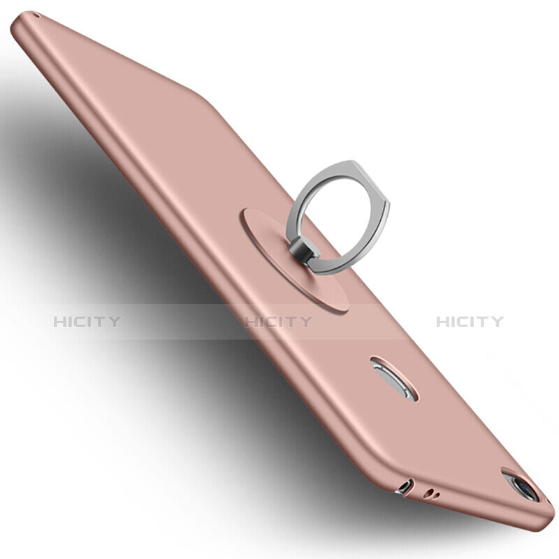 Handyhülle Hülle Kunststoff Schutzhülle Matt mit Fingerring Ständer für Xiaomi Mi Max Rosegold