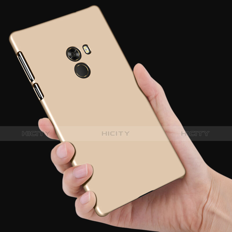 Handyhülle Hülle Kunststoff Schutzhülle Matt mit Fingerring Ständer für Xiaomi Mi Mix Gold