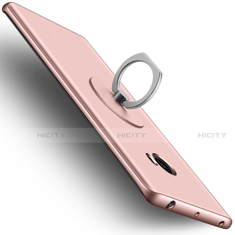 Handyhülle Hülle Kunststoff Schutzhülle Matt mit Fingerring Ständer für Xiaomi Mi Note 2 Special Edition Rosegold Plus