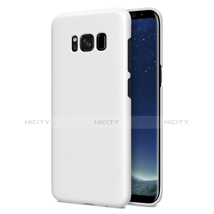 Handyhülle Hülle Kunststoff Schutzhülle Matt P01 für Samsung Galaxy S8 Plus Weiß