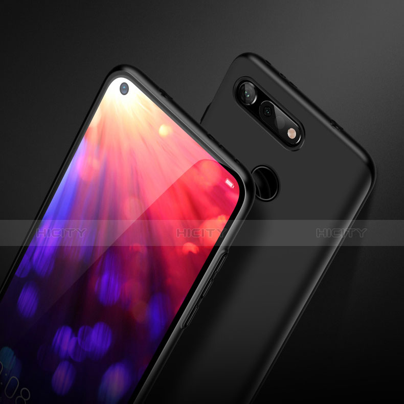 Handyhülle Hülle Kunststoff Schutzhülle Matt Q04 für Huawei Honor V20 Schwarz